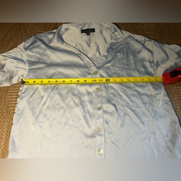 Laundry by Shelli Segal Women's Blue Faux Silk Sleepwear Top,Pajama,Size S,NWT - Picture 8 of 10